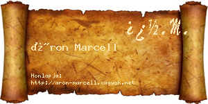 Áron Marcell névjegykártya
