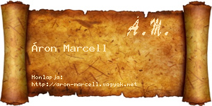 Áron Marcell névjegykártya