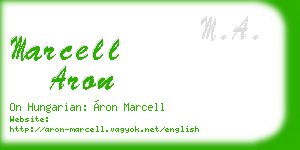 marcell aron business card