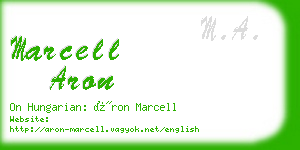 marcell aron business card